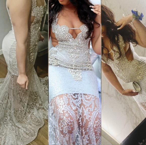 Silver Formal  Dress - Picture 1 of 6